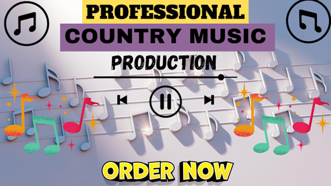 Gig Preview - Produce country music video lyrics, design music album cover for country music