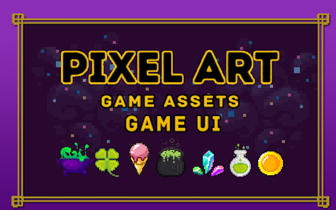 Gig Preview - Create custom pixel art icons for your project