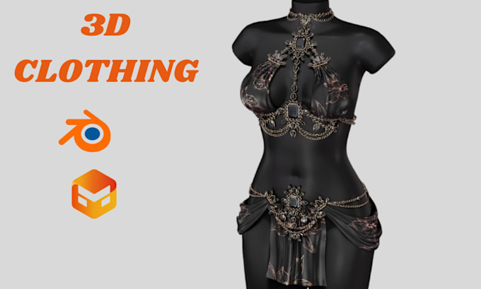 Gig Preview - Make 3d second life model, 3d clothing design and rig it