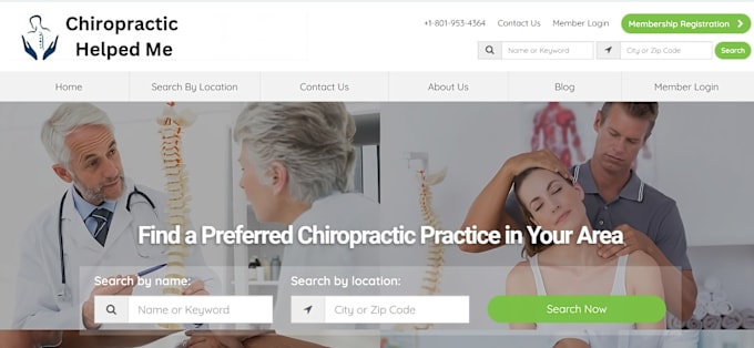 Gig Preview - Design your chiropractic website medical website chiropractor website