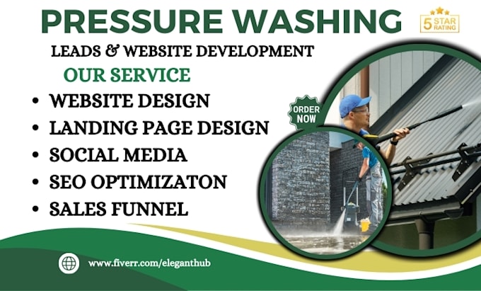 Gig Preview - Generate pressure washing leads car wash leads pressure, power washing website