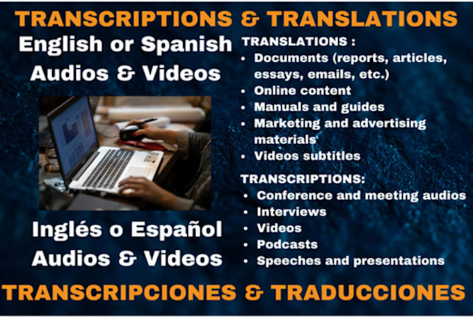 Bestseller - provide professional english and spanish translation and transcription services