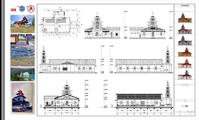 Gig Preview - Draw architectural floor plans, elevations and section in autocad