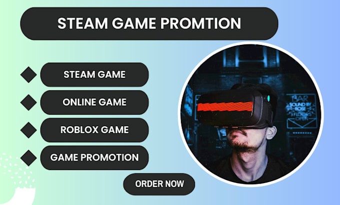 Gig Preview - Do steam game promotion online game roblox game promotion