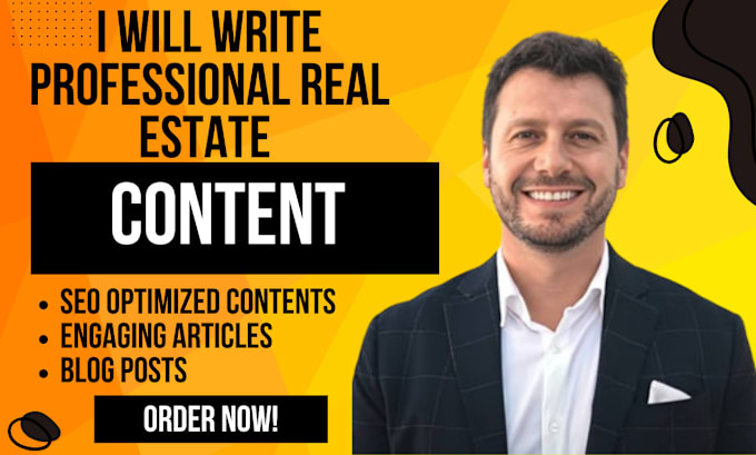 Bestseller - write blog posts and articles, SEO content, blog for real estate to get sales