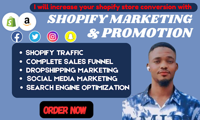 Gig Preview - Promote ecommerce shopify etsy store fb ad marketing boost shopify traffic sales