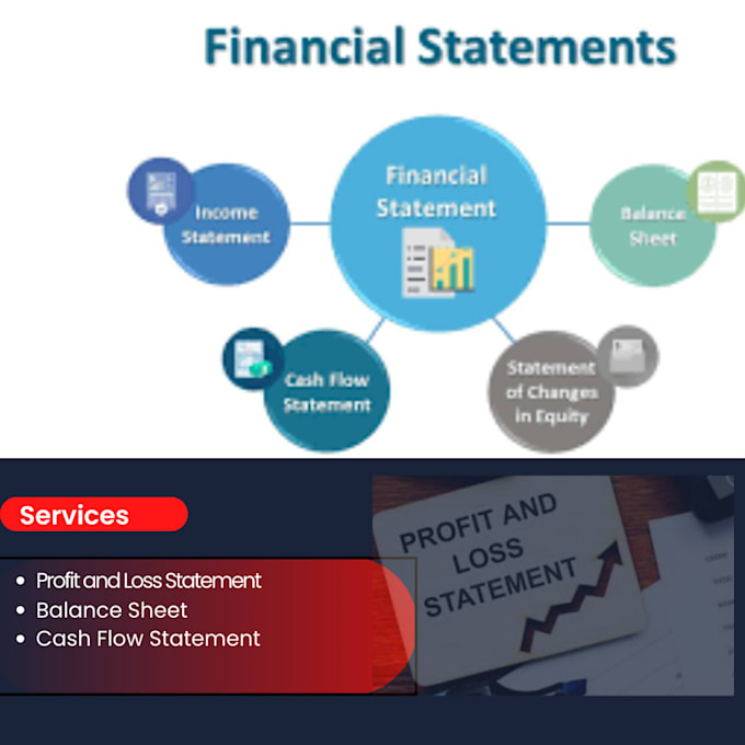 Gig Preview - Provide balance sheet  income statement  cash flow statement