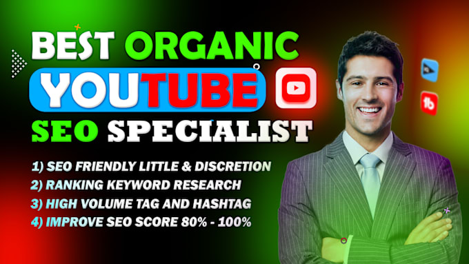 Gig Preview - Do best youtube video seo specialist and growing solution