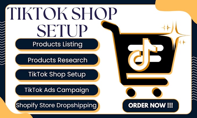 Gig Preview - Set up tiktok shop and tiktok ad campaign for your shopify dropshipping store