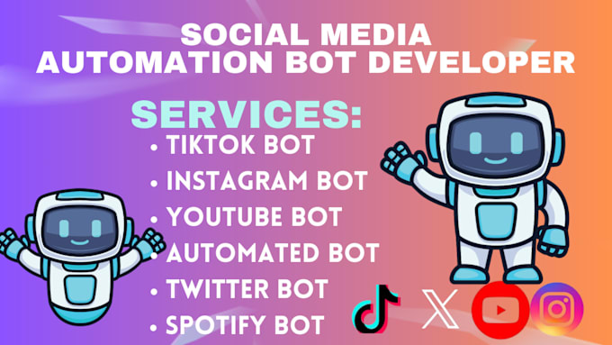 Gig Preview - Develop facebook api bot, instagram bot, tiktok api bot and automation api bot