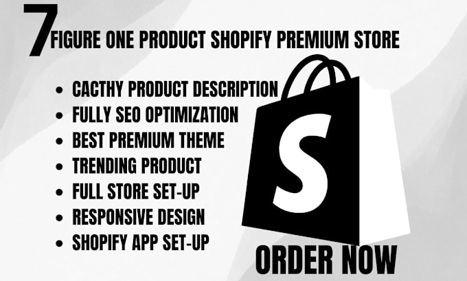 Gig Preview - Setup 7 figure premium one products dropshipping shopify store via dsers