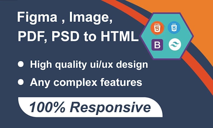 Gig Preview - Convert PSD to HTML, PDF to HTML fully responsive design