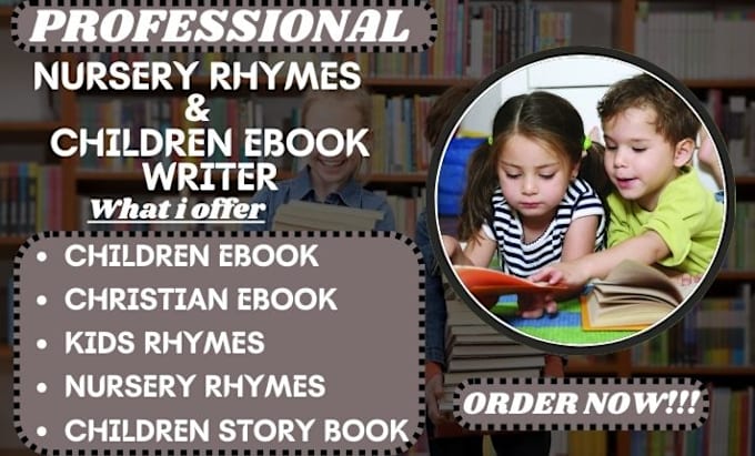 Gig Preview - Ghost write children ebook, do children storybook kids rhyme