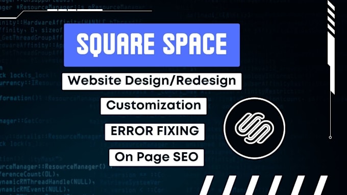 Gig Preview - Do squarespace website design, customization, error fixing troubleshooting