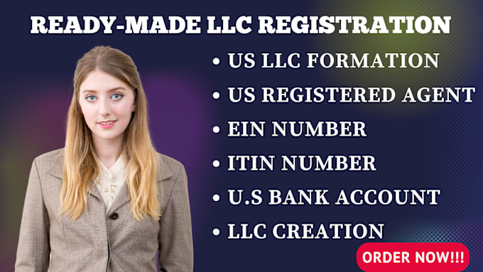 Gig Preview - Do US llc registration llc formation ein itin number ready made llc registration