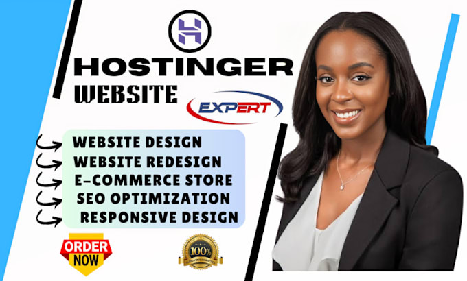 Gig Preview - Design hostinger website hostinger website design hostinger website redesign