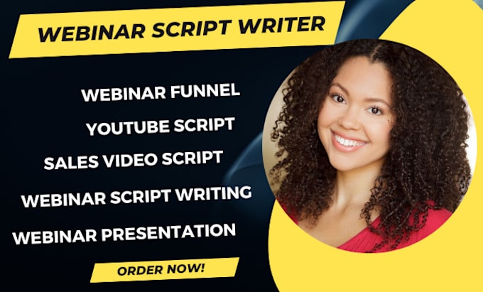 Gig Preview - Write a perfect webinar script writer, presentation script, power point slides