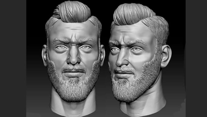 Gig Preview - Sculpt 3d head, half body, action figure, 3d miniature, 3d knight model