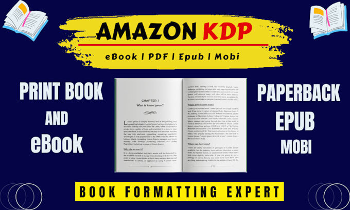 Gig Preview - Format kindle ebook and paperback book formatting for amazon KDP