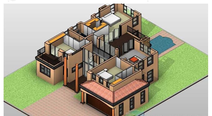 Gig Preview - Render a 3d home modeling  house design kitchen design floor plan walkthrough