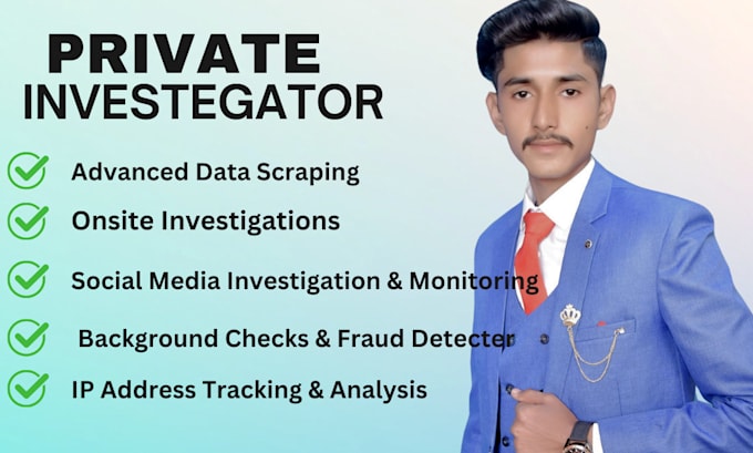 Gig Preview - Private investigator, online profiling, research