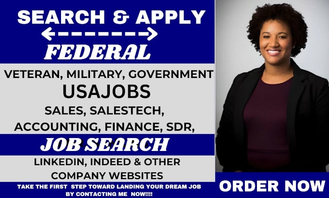 Gig Preview - Do job search and apply for federal, military, sales, sdr, salestech and USA job