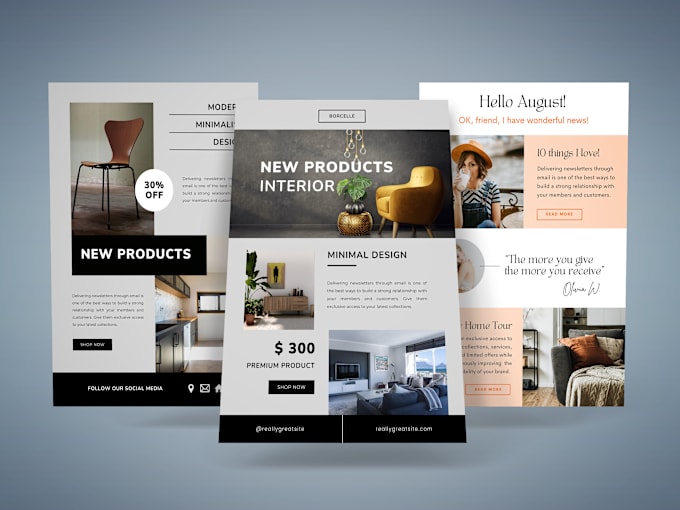 Bestseller - design responsive  mailchimp email marketing template newsletter