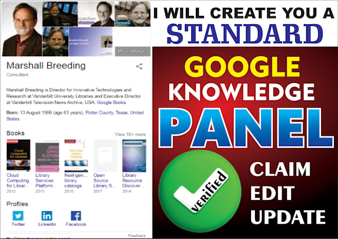 Gig Preview - Create an approved google knowledge panel and claim,verified and edit your panel