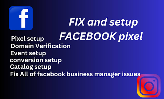 Gig Preview - Fix facebook business manager and pixel domain  issue and catalog error