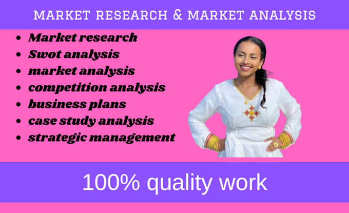 Gig Preview - Do market research, swot analysis, competitor analysis