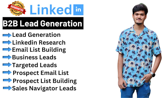 Gig Preview - Be best b2b lead generation using linkedin sales navigator