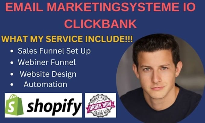 Gig Preview - Build systeme io website clickfunnel sales funnel systeme