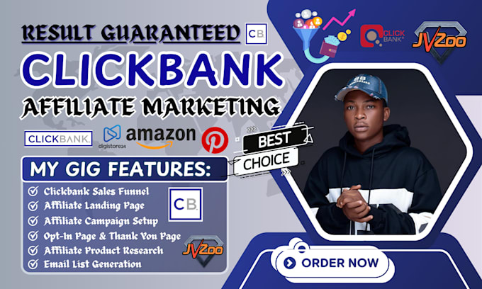 Gig Preview - Do clickbank affiliate marketing clickbank sales funnel digistore24