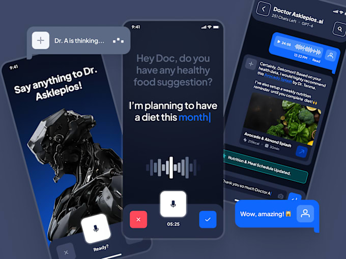 Gig Preview - Develop ai speech recognition app, text to speech app, ai voice command app