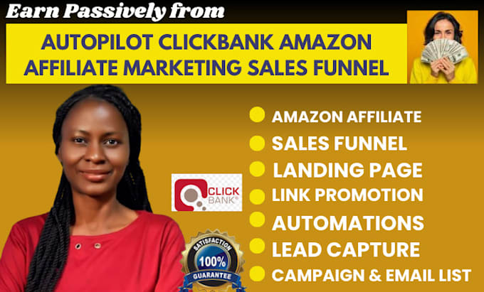 Gig Preview - Autopilot clickbank affiliate amazon marketing virtual assistant link promotion