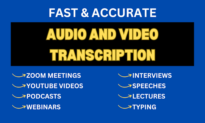 Gig Preview - Transcribe your audio and video transcription in 24 hours