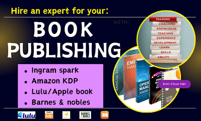 Gig Preview - Do book publishing, amazon paperback, lulu book upload, ingramspark publishdrive