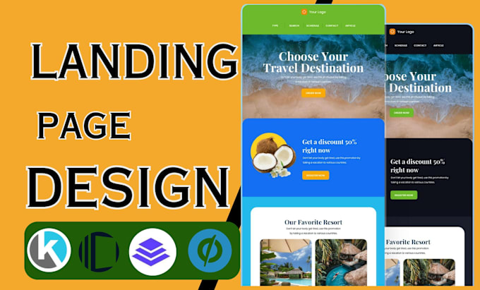 Gig Preview - Design unbounce landing page leadpages kartra clickfunnels hubspot landing page