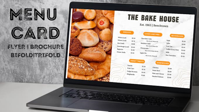 Gig Preview - Create modern restaurant menu, flyer and brochure designs for cafes and catering