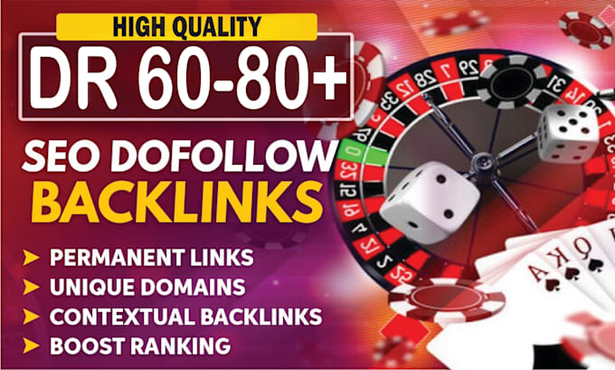 Gig Preview - Do high DR 60 to 80 SEO dofollow permanent backlinks