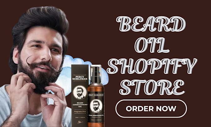 Gig Preview - Design beard oil shopify store beard care website healthcare hair growth store