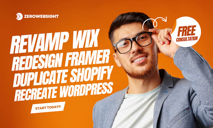 Gig Preview - Revamp wix, redesign framer, duplicate shopify, recreate wordpress website