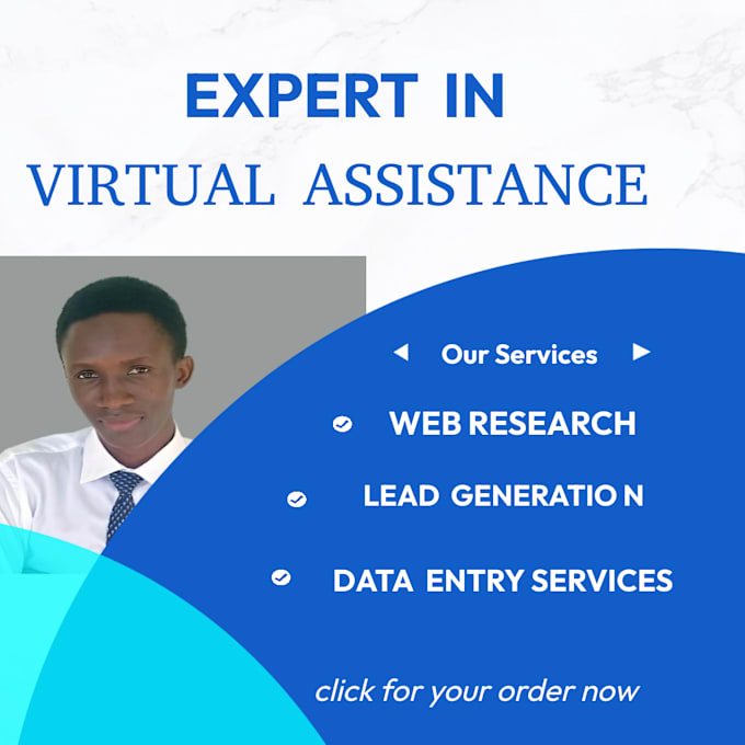 Gig Preview - Be your virtual assistant for data entry, web research, copy paste, and typing