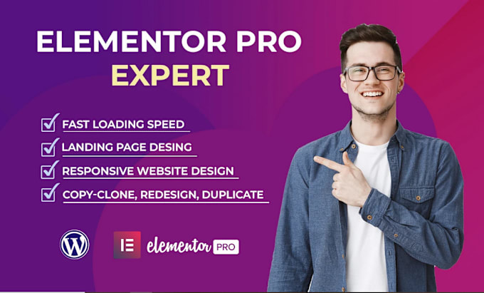 Gig Preview - Design professional website using elementor pro page builders