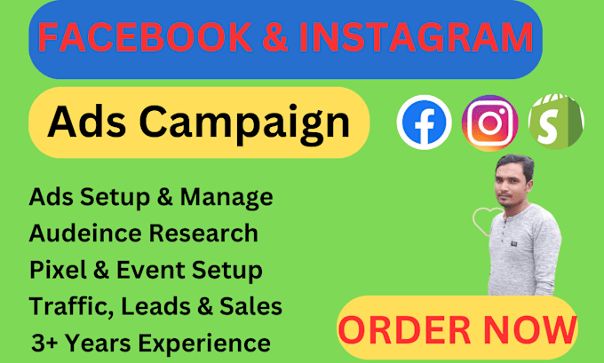 Gig Preview - Do facebook meta ads campaign manager, fb advertising, shopify marketing expert