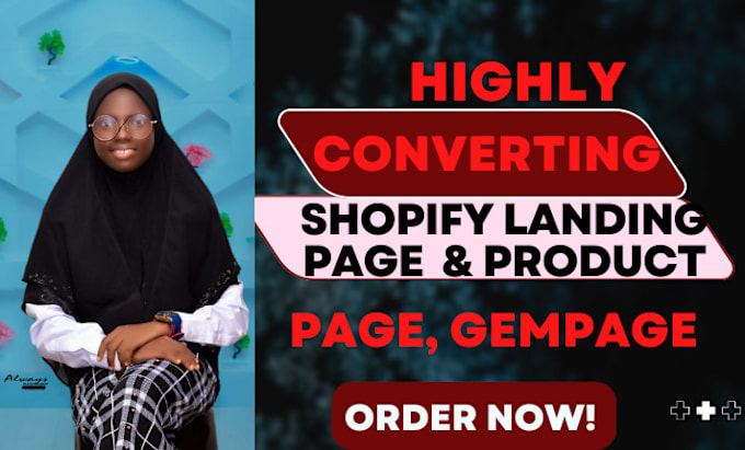 Gig Preview - Design stunning  shopify landing page product landing page  home page gempage