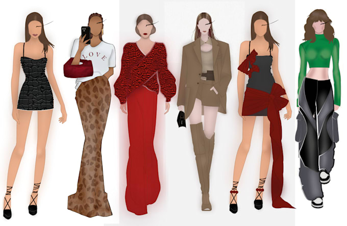 Gig Preview - Draw a fashion illustration,portrait, sketch, editorial in my style