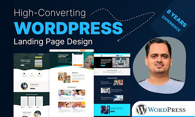 Gig Preview - Build high converting lead capture landing page or one page wordpress website