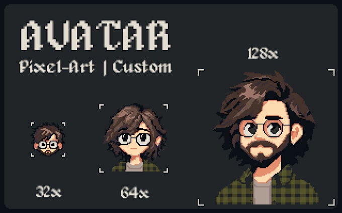 Gig Preview - Do pixel art avatars and characters