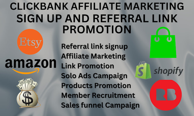 Gig Preview - Do clickbank affiliate promotion referral link affiliate sign up solo ads